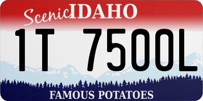 ID license plate 1T7500L