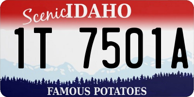 ID license plate 1T7501A
