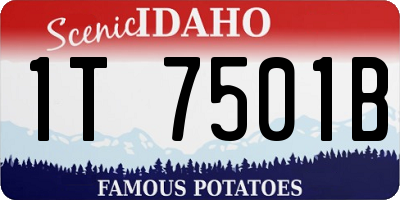 ID license plate 1T7501B