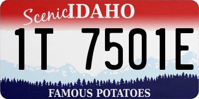 ID license plate 1T7501E