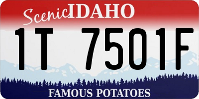 ID license plate 1T7501F