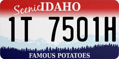 ID license plate 1T7501H