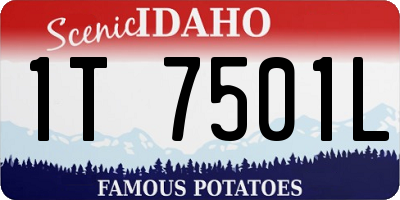 ID license plate 1T7501L