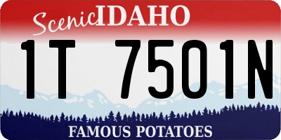 ID license plate 1T7501N