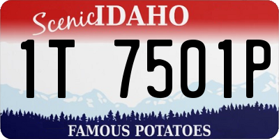 ID license plate 1T7501P