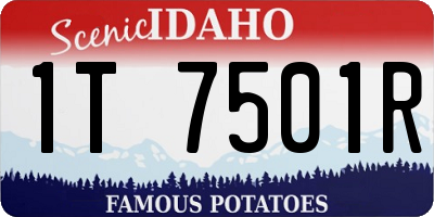 ID license plate 1T7501R