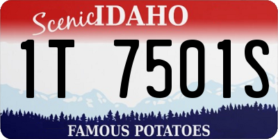 ID license plate 1T7501S