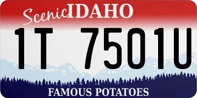 ID license plate 1T7501U