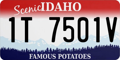 ID license plate 1T7501V