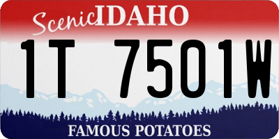ID license plate 1T7501W