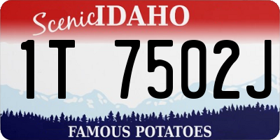ID license plate 1T7502J