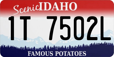 ID license plate 1T7502L