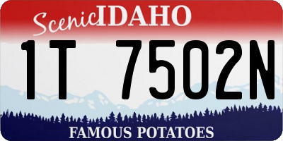 ID license plate 1T7502N