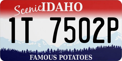 ID license plate 1T7502P