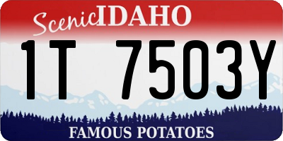 ID license plate 1T7503Y
