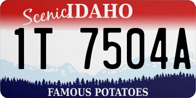ID license plate 1T7504A