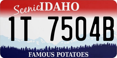 ID license plate 1T7504B