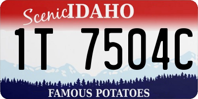 ID license plate 1T7504C