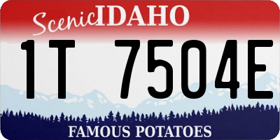 ID license plate 1T7504E