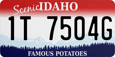 ID license plate 1T7504G