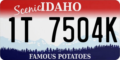 ID license plate 1T7504K