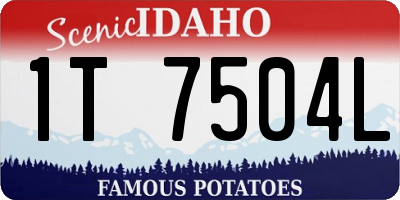 ID license plate 1T7504L