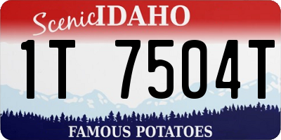 ID license plate 1T7504T
