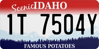 ID license plate 1T7504Y
