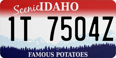 ID license plate 1T7504Z