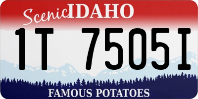 ID license plate 1T7505I