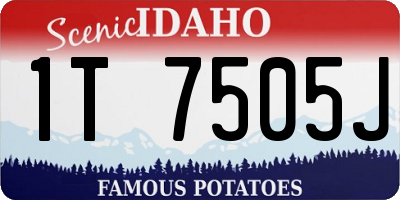 ID license plate 1T7505J