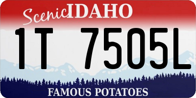 ID license plate 1T7505L
