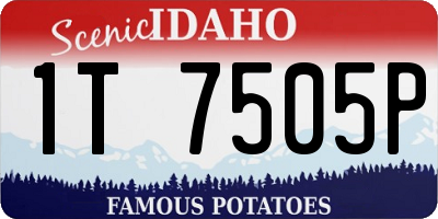 ID license plate 1T7505P