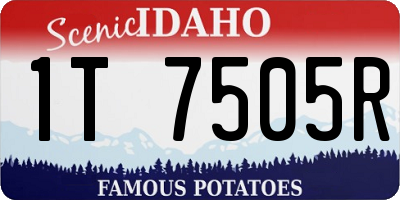 ID license plate 1T7505R