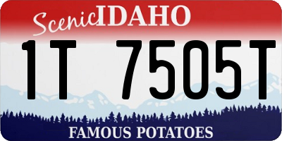 ID license plate 1T7505T