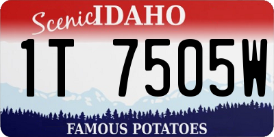ID license plate 1T7505W