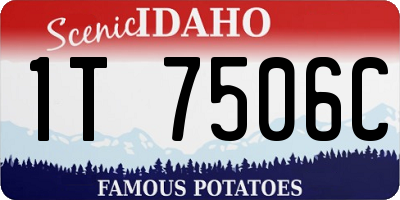 ID license plate 1T7506C