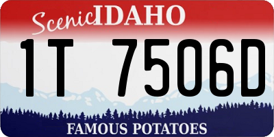 ID license plate 1T7506D