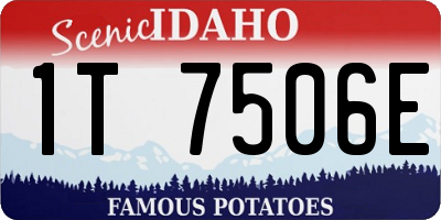 ID license plate 1T7506E