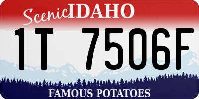 ID license plate 1T7506F