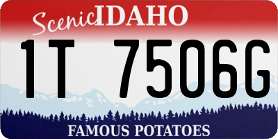ID license plate 1T7506G