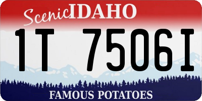 ID license plate 1T7506I
