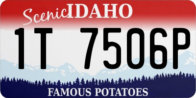 ID license plate 1T7506P