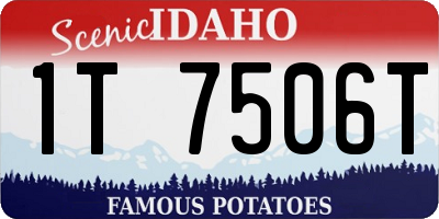 ID license plate 1T7506T