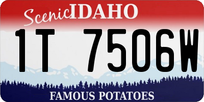 ID license plate 1T7506W