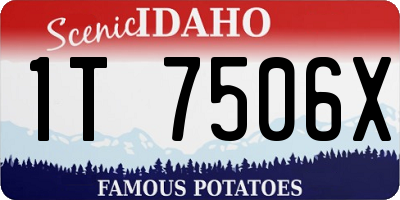 ID license plate 1T7506X