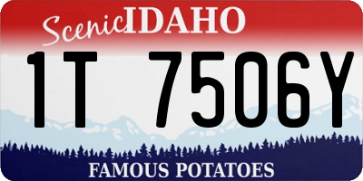 ID license plate 1T7506Y