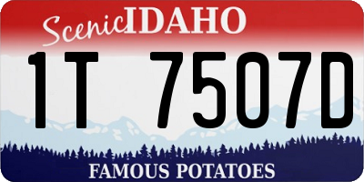 ID license plate 1T7507D