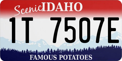 ID license plate 1T7507E