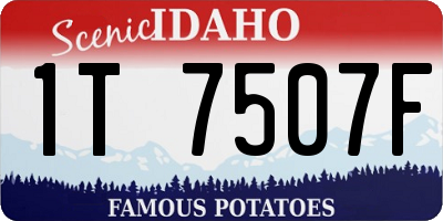 ID license plate 1T7507F